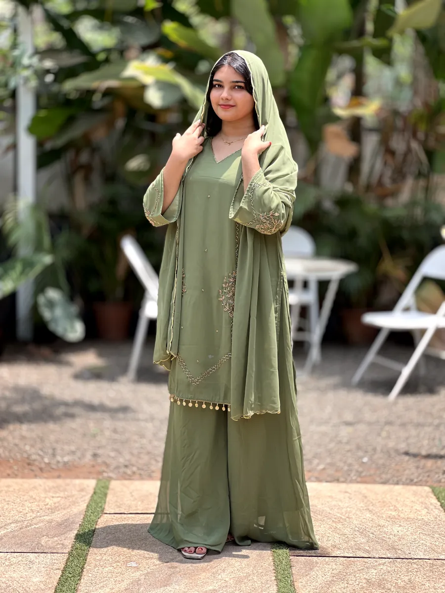 HEAVY HAND WORK SHARARA SET