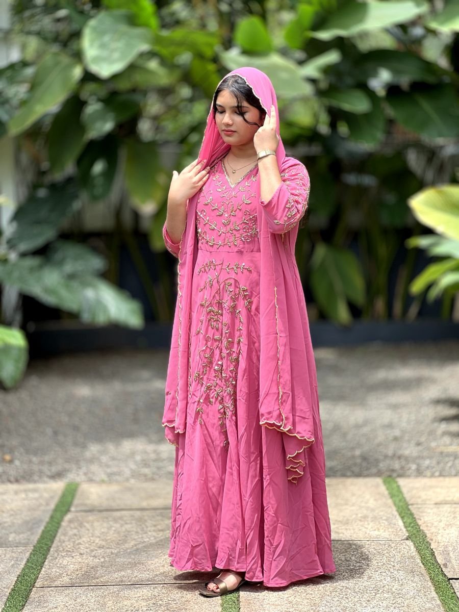 HEVY PARTYWEAR  HANDWORK ANARKALI SET