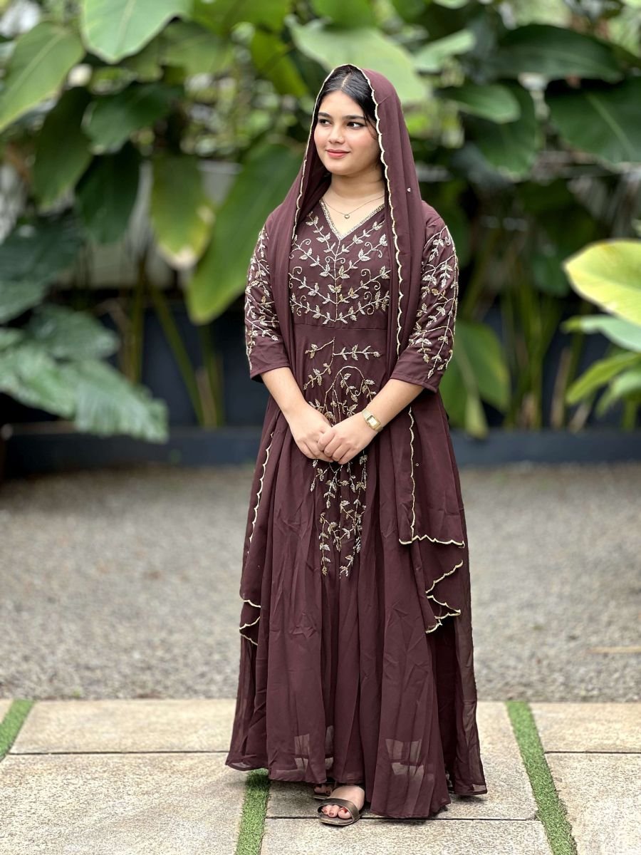 HEVY PARTYWEAR  HANDWORK ANARKALI SET